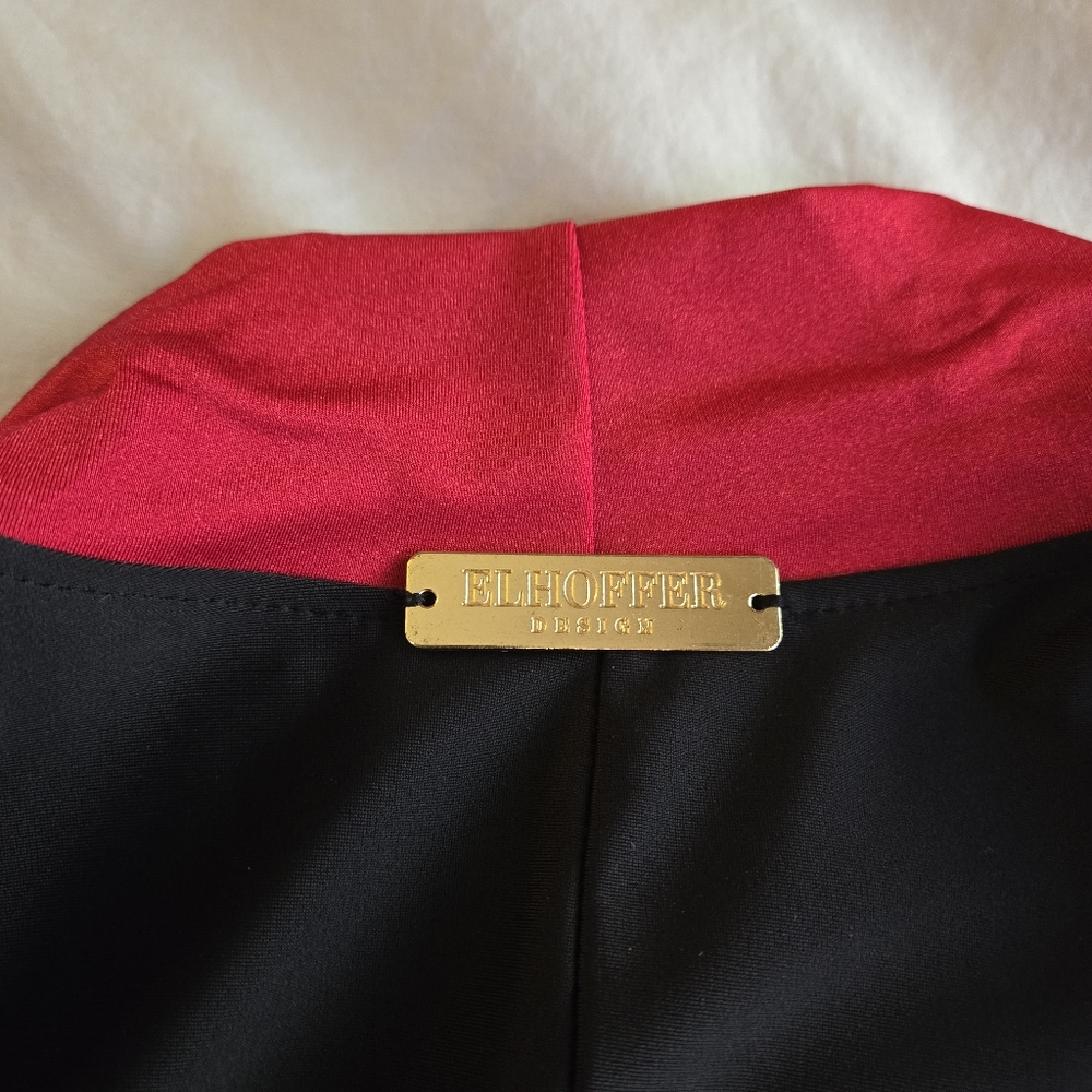 Elhoffer Design Magical Maxi Wrap Dress Red & Black - Picture 9 of 11